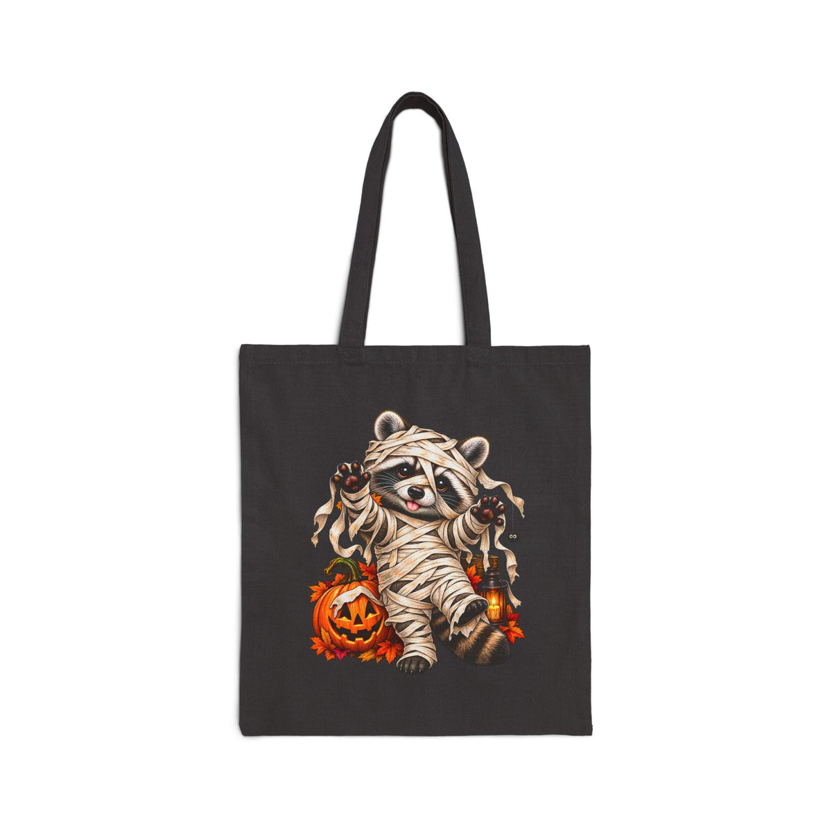 Halloween Mummy Raccoon Tote Bag
