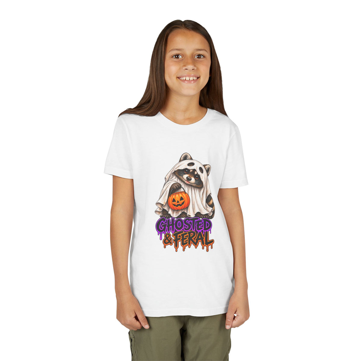 Ghosted Youth Tee — Raccoon Kids Tshirt