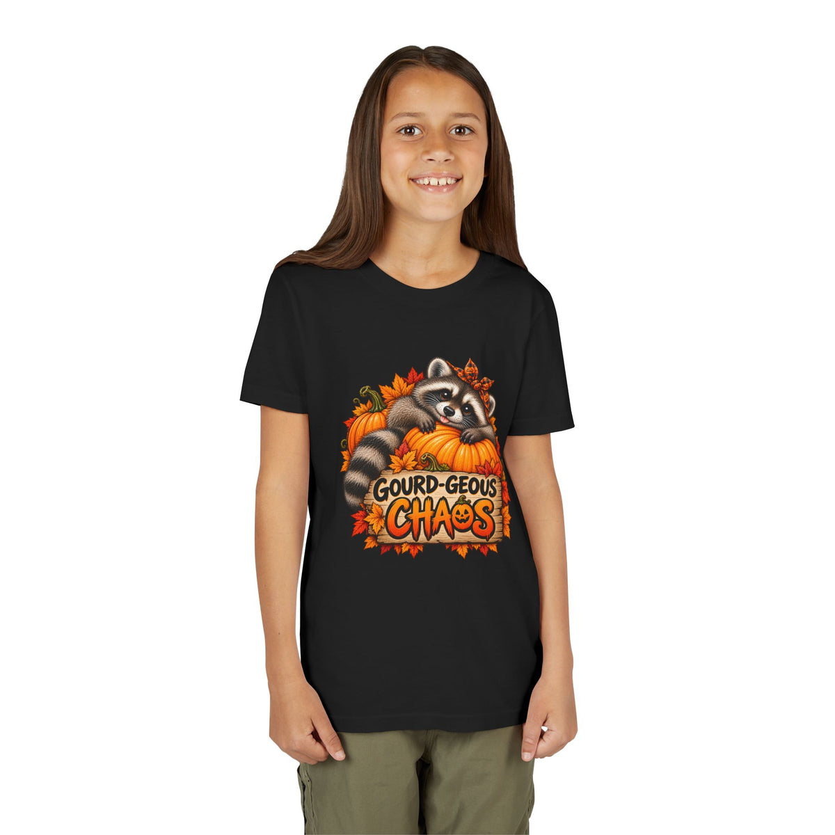 Gourd-geous Chaos Youth Tee — Raccoon Kids Tshirt