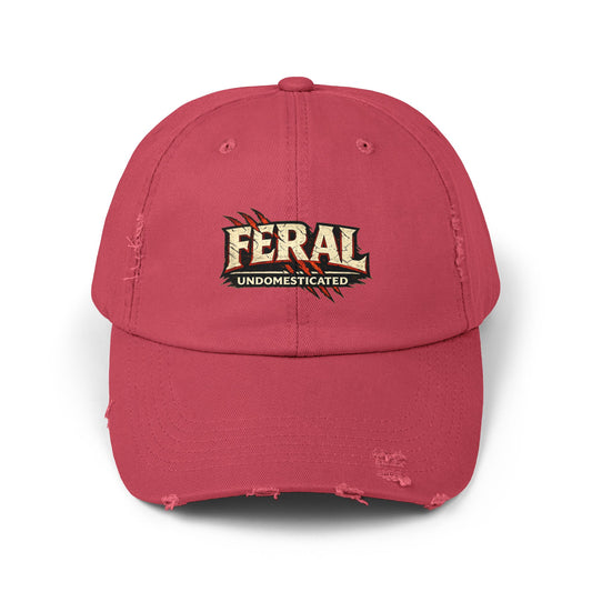 "Feral" Distressed Cap —  Funny Truth Hat