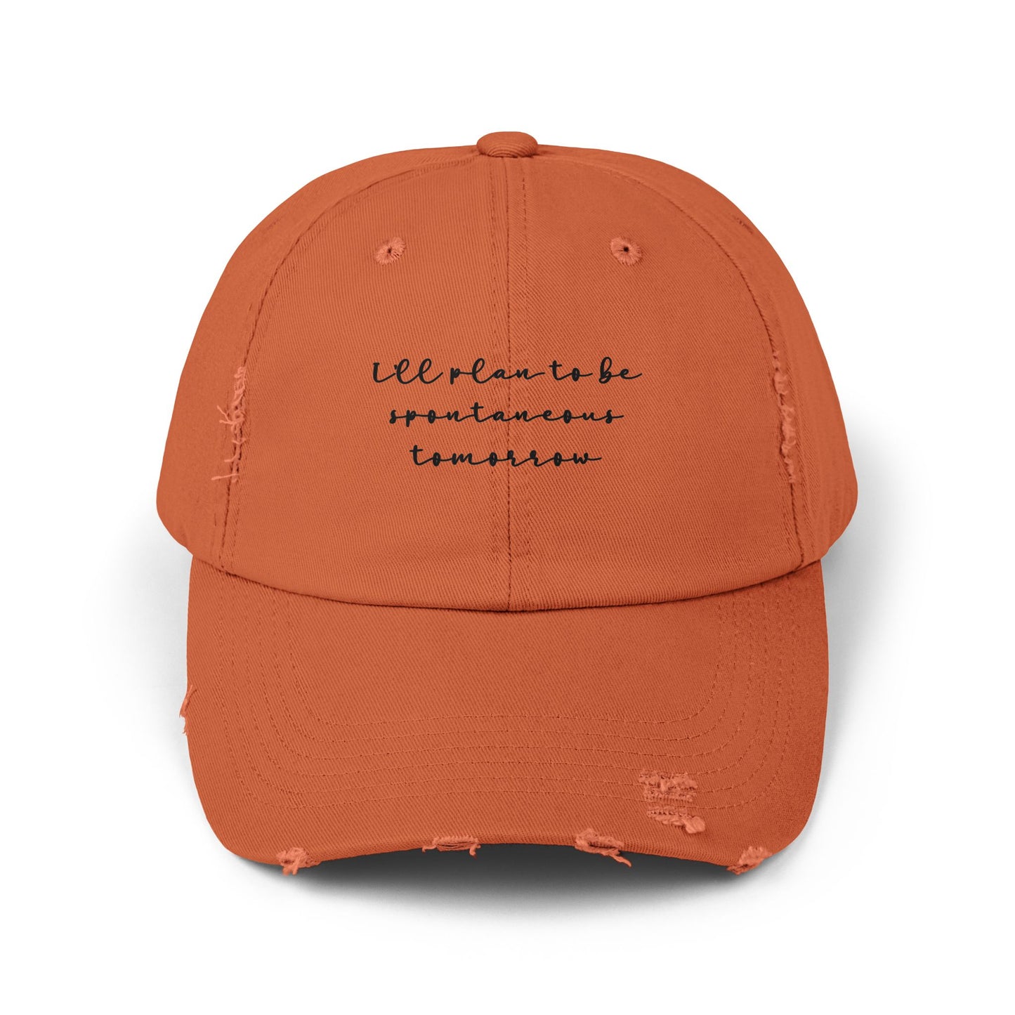 "Spontaneous" Distressed Cap —  Funny Truth Hat