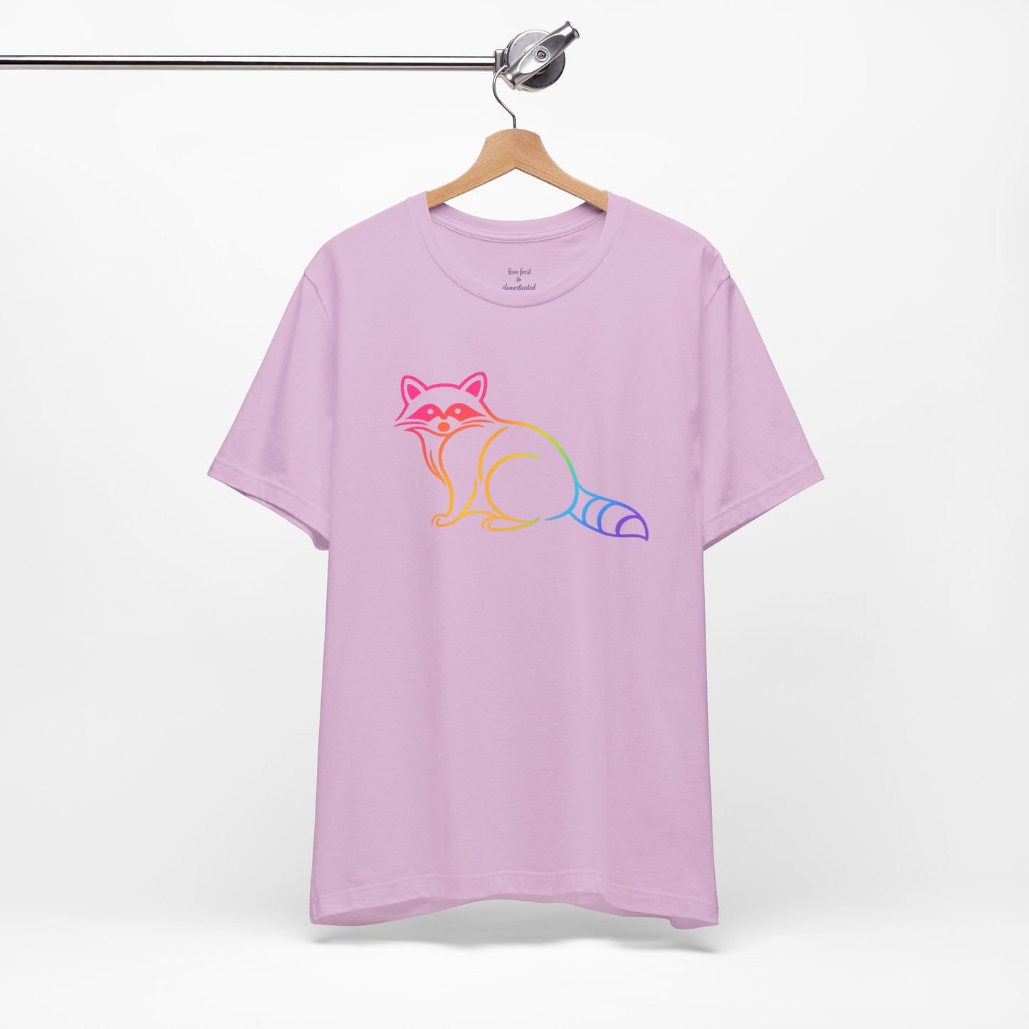 Raccoon Tee — Minimal Line Raccoon Scenic Graphic T-Shirt
