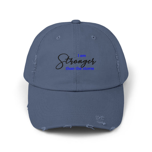 "Stronger" Distressed Cap —  Funny Truth Hat
