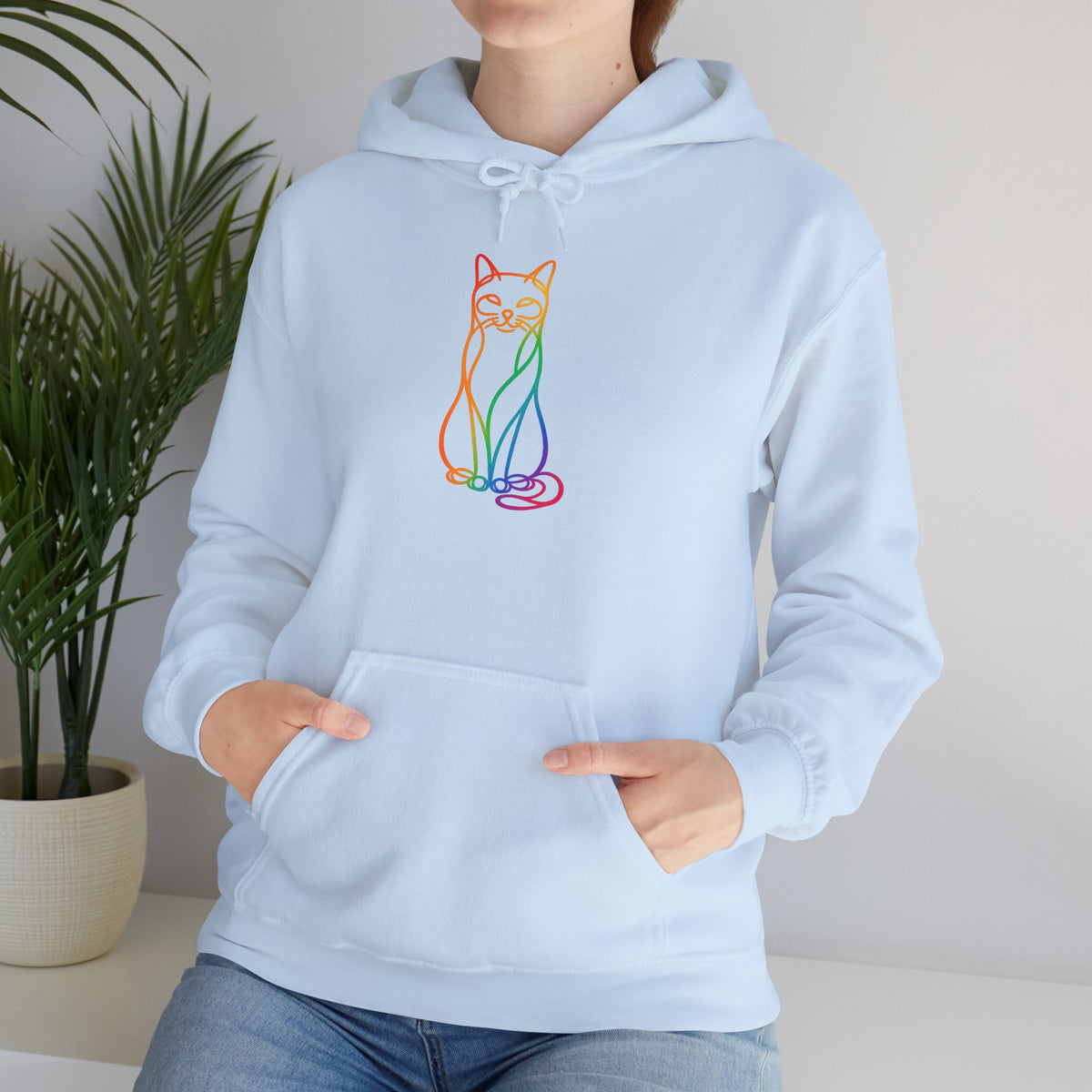 Rainbow Cat Hooded Sweatshirt