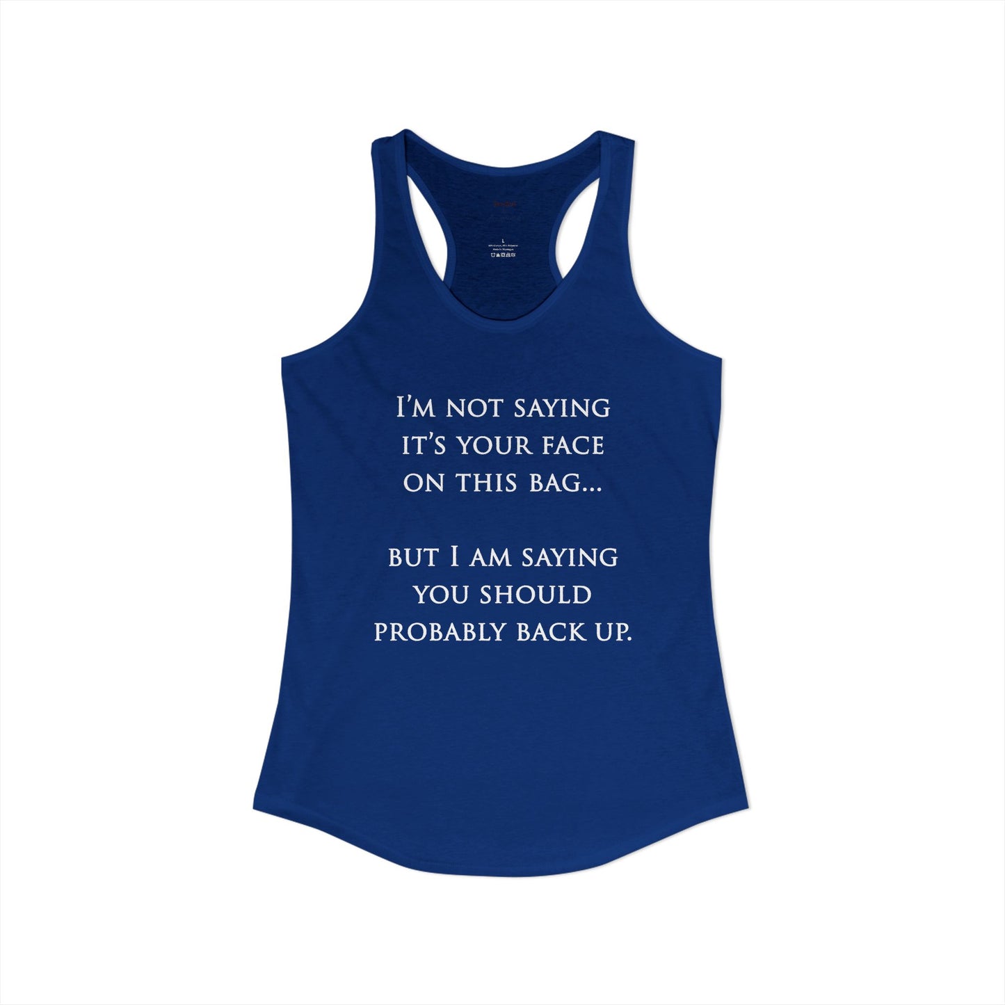 Face On The Bag Kickboxing Racerback Tank
