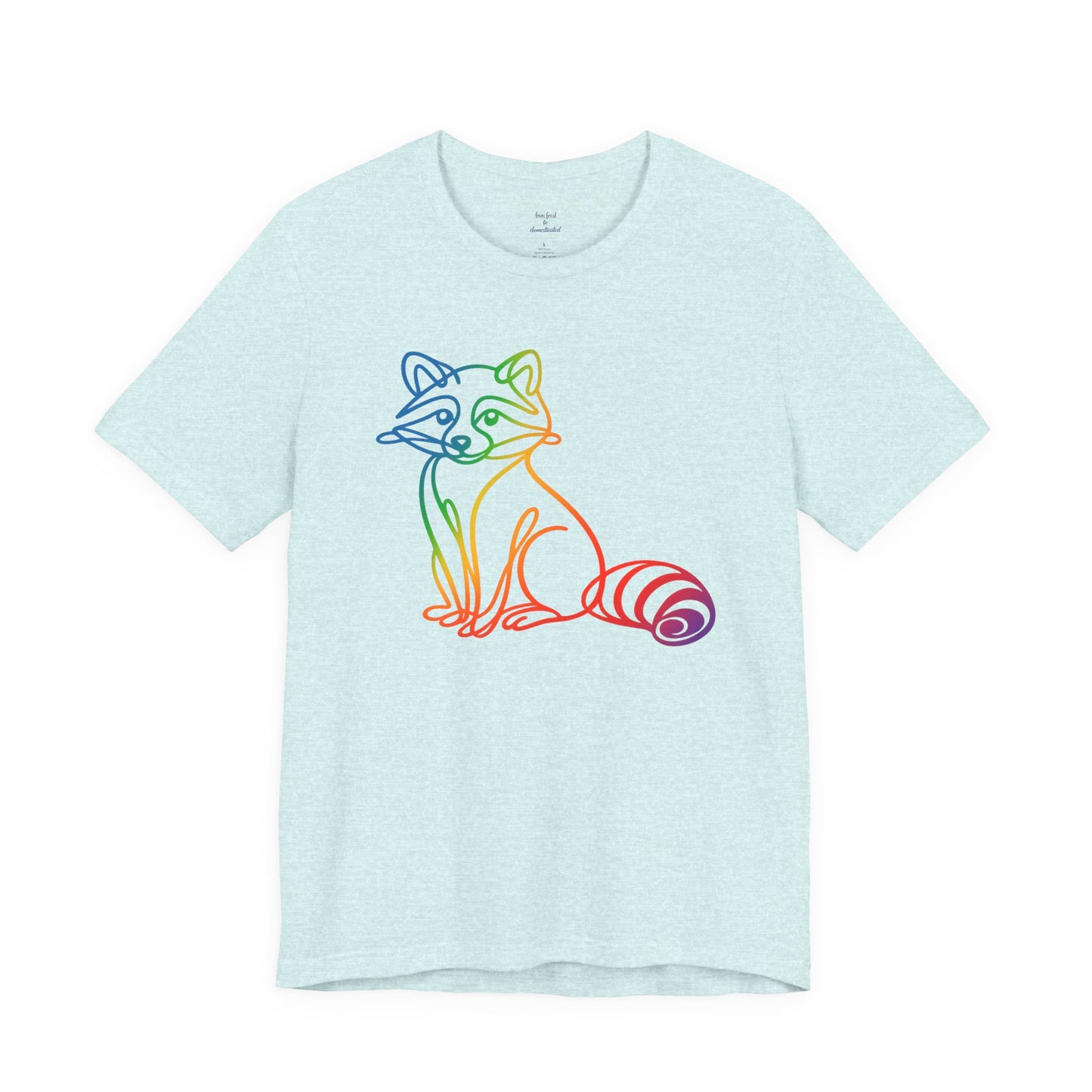 Raccoon Tee — Minimal Line Raccoon Scenic Graphic T-Shirt