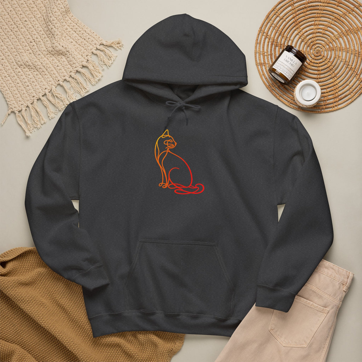 Sunrise Cat Hooded Sweatshirt