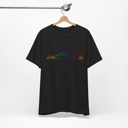 Natural- Eared Great Dane Wild Lines T-Shirt