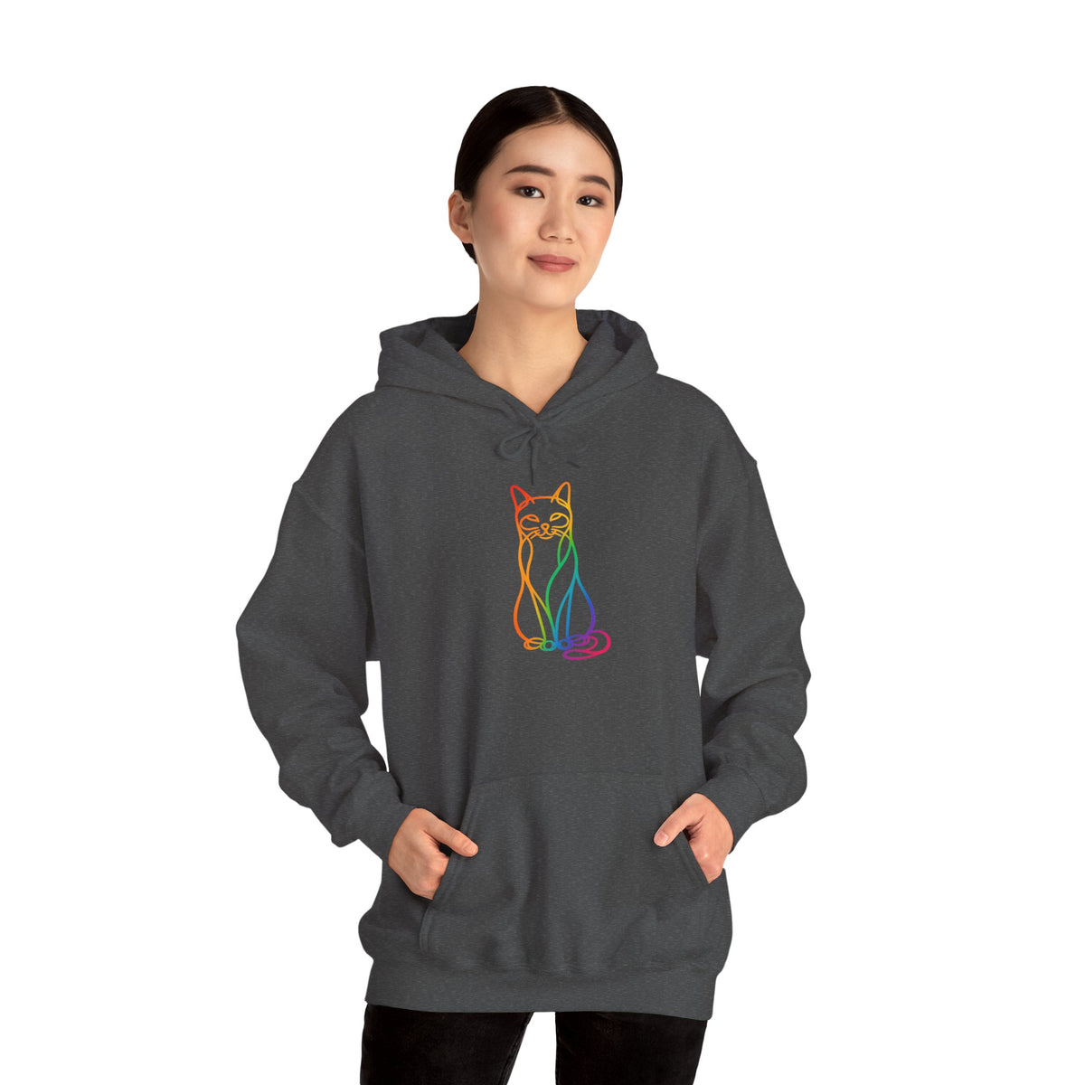 Rainbow Cat Hooded Sweatshirt
