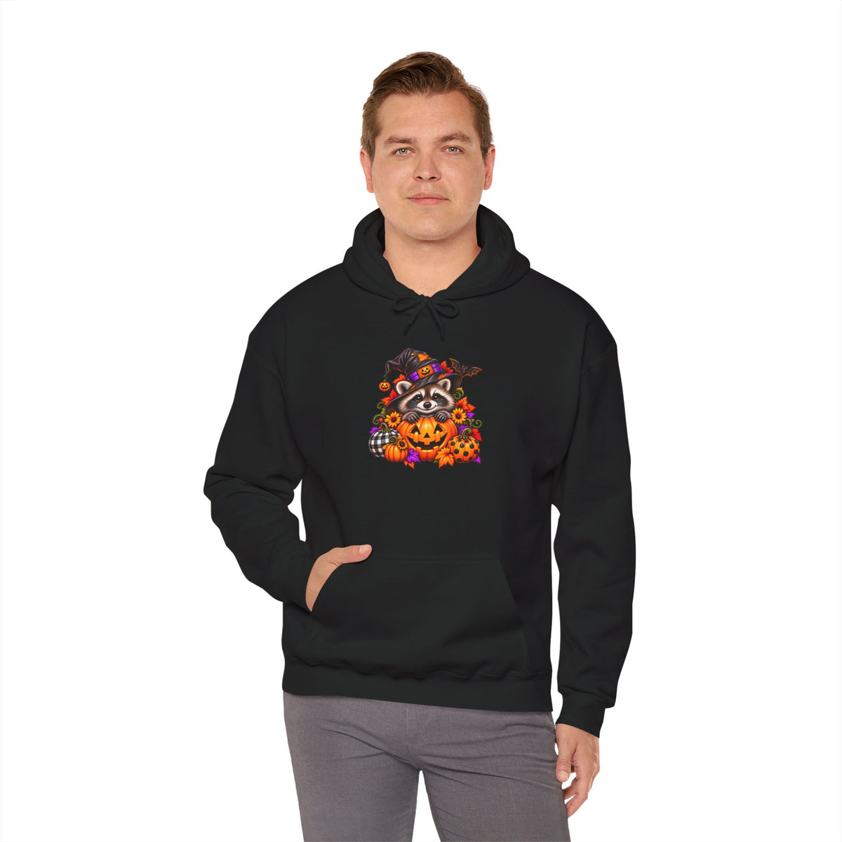 Halloween Raccoon Hooded Sweatshirt
