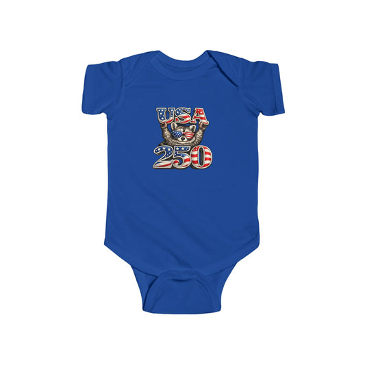 Infant Bodysuit — Adorable Patriotic Raccoon - USA 250