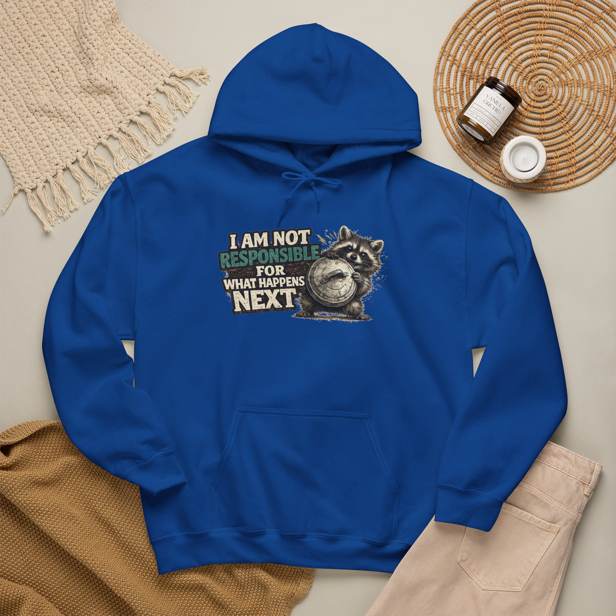 Not Responsible Raccoon Hooded Sweatshirt