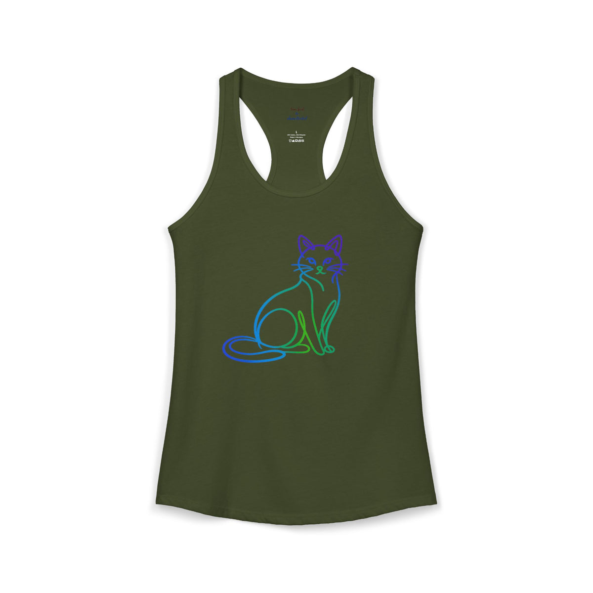 Northern Lights Cat Racerback Tank