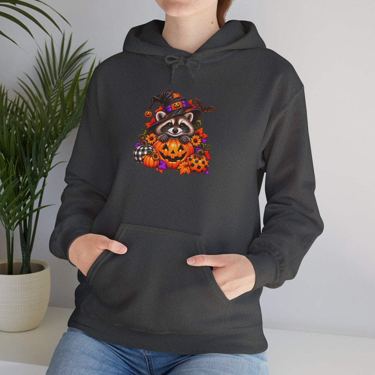 Halloween Raccoon Hooded Sweatshirt