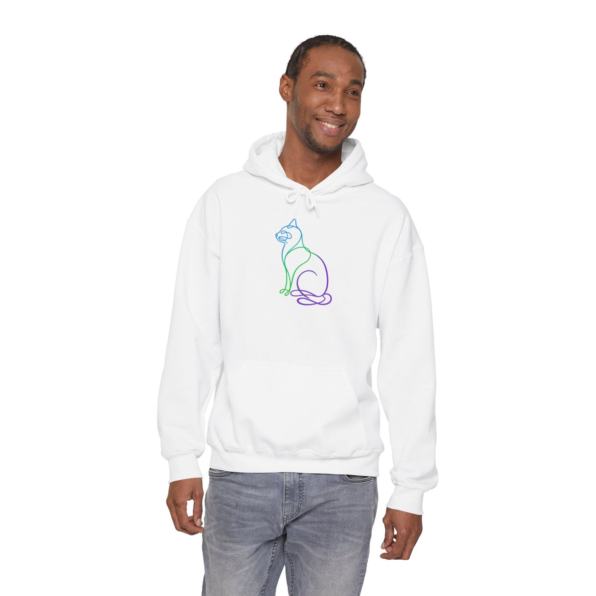 Northern Lights Cat Hooded Sweatshirt