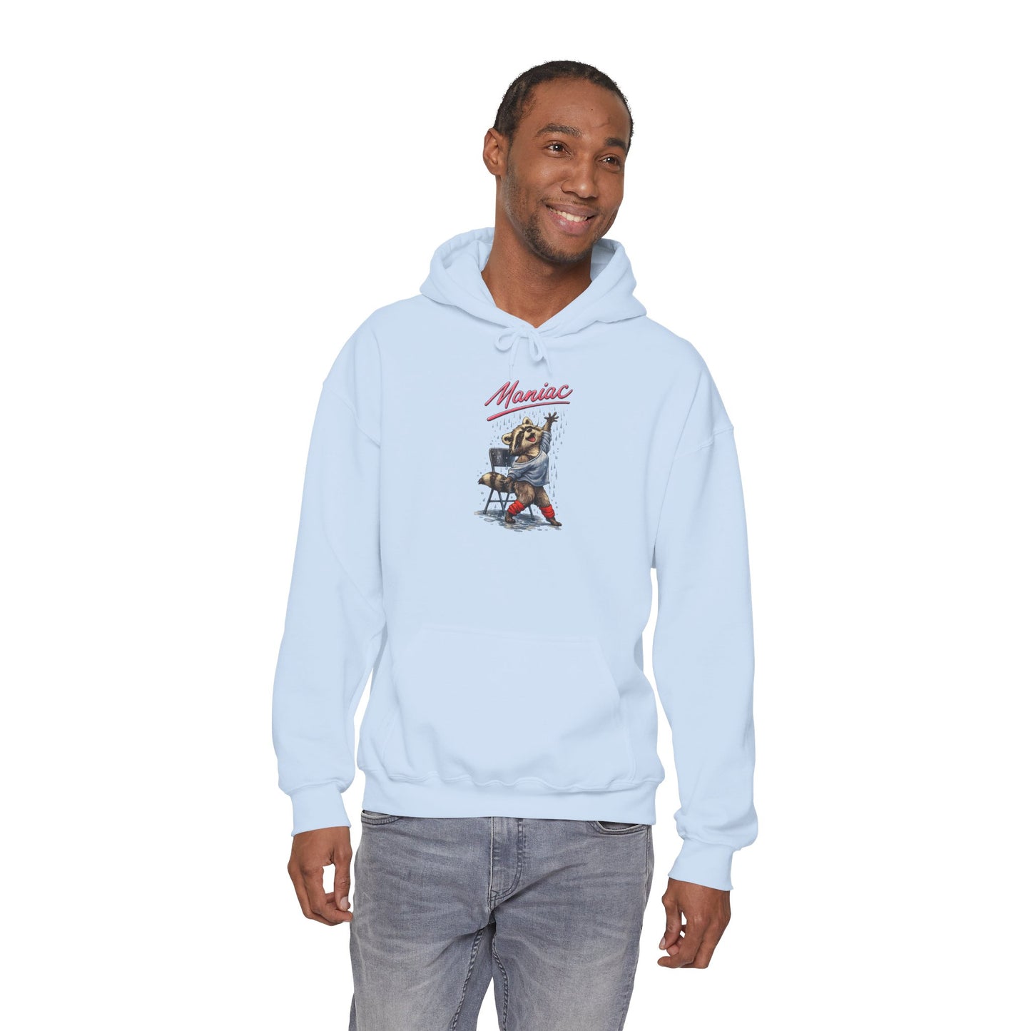 Dancing Raccoon "Maniac" Hooded Sweatshirt