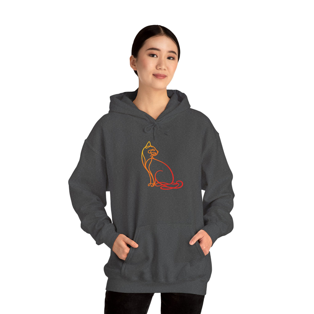 Sunrise Cat Hooded Sweatshirt