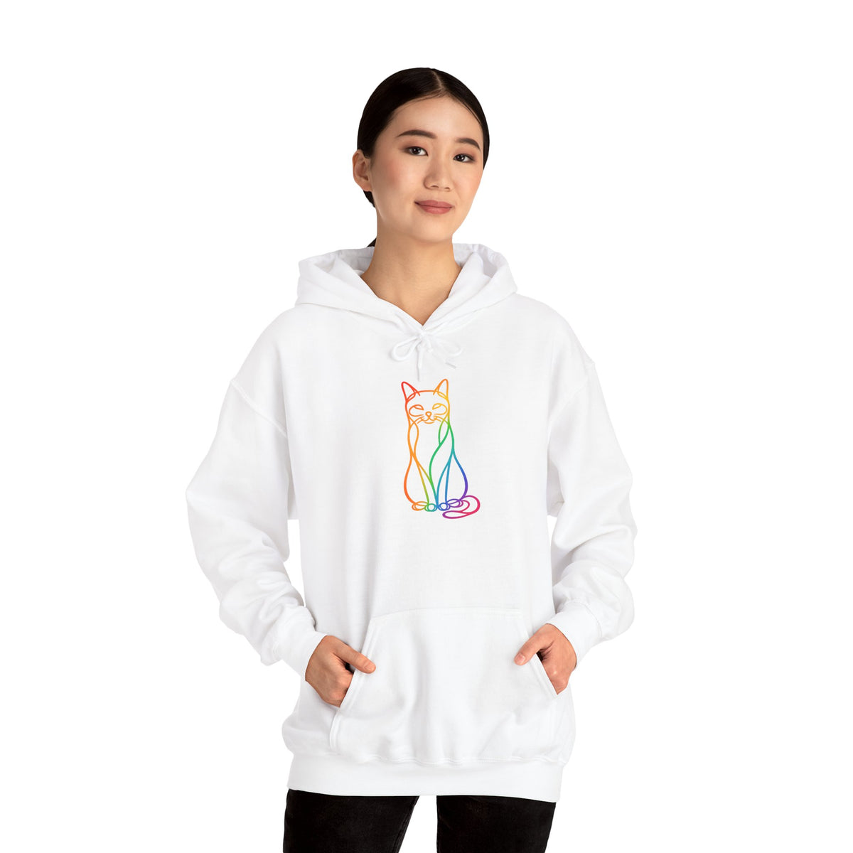 Rainbow Cat Hooded Sweatshirt