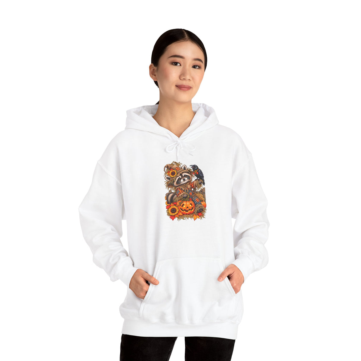 Scarecrow Raccoon Hooded Sweatshirt