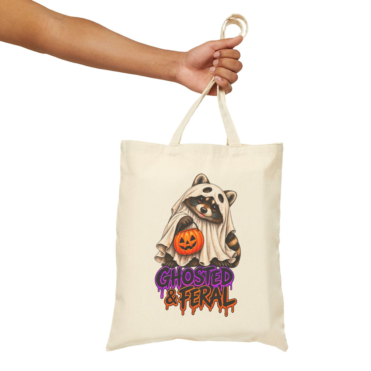 Ghosted Raccoon Tote Bag