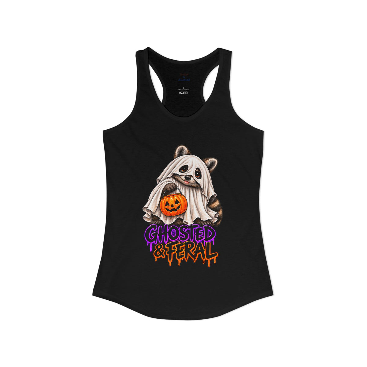 Ghosted Raccoon Racerback Tank