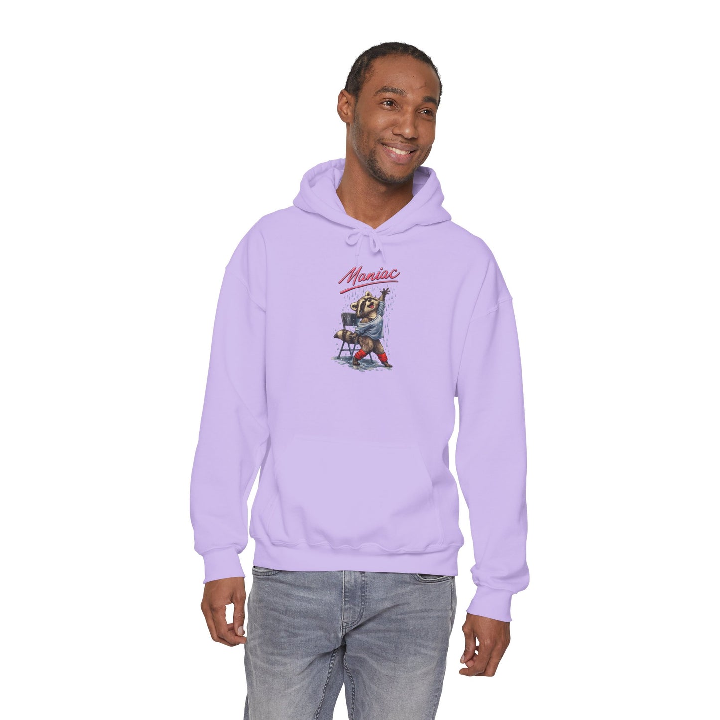 Dancing Raccoon "Maniac" Hooded Sweatshirt