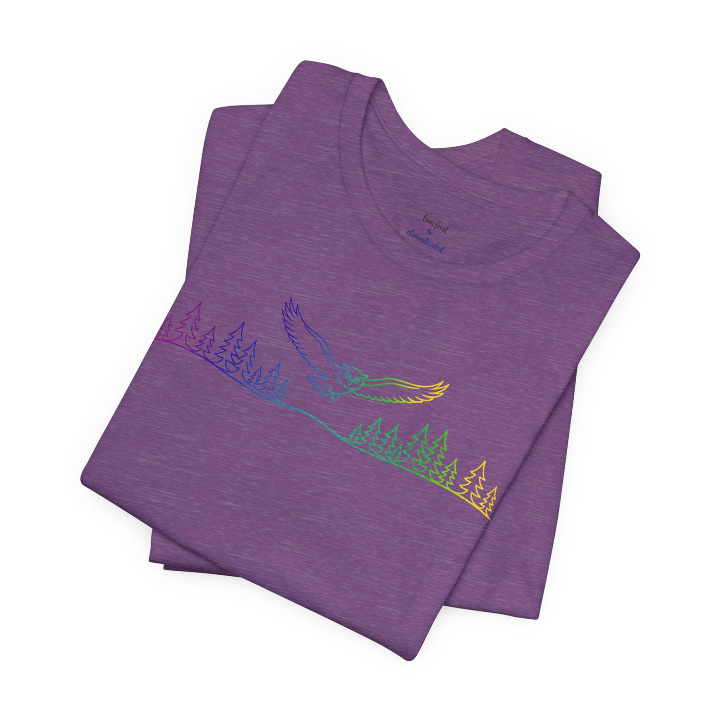 Owl | Colorful Line-Work T-Shirt