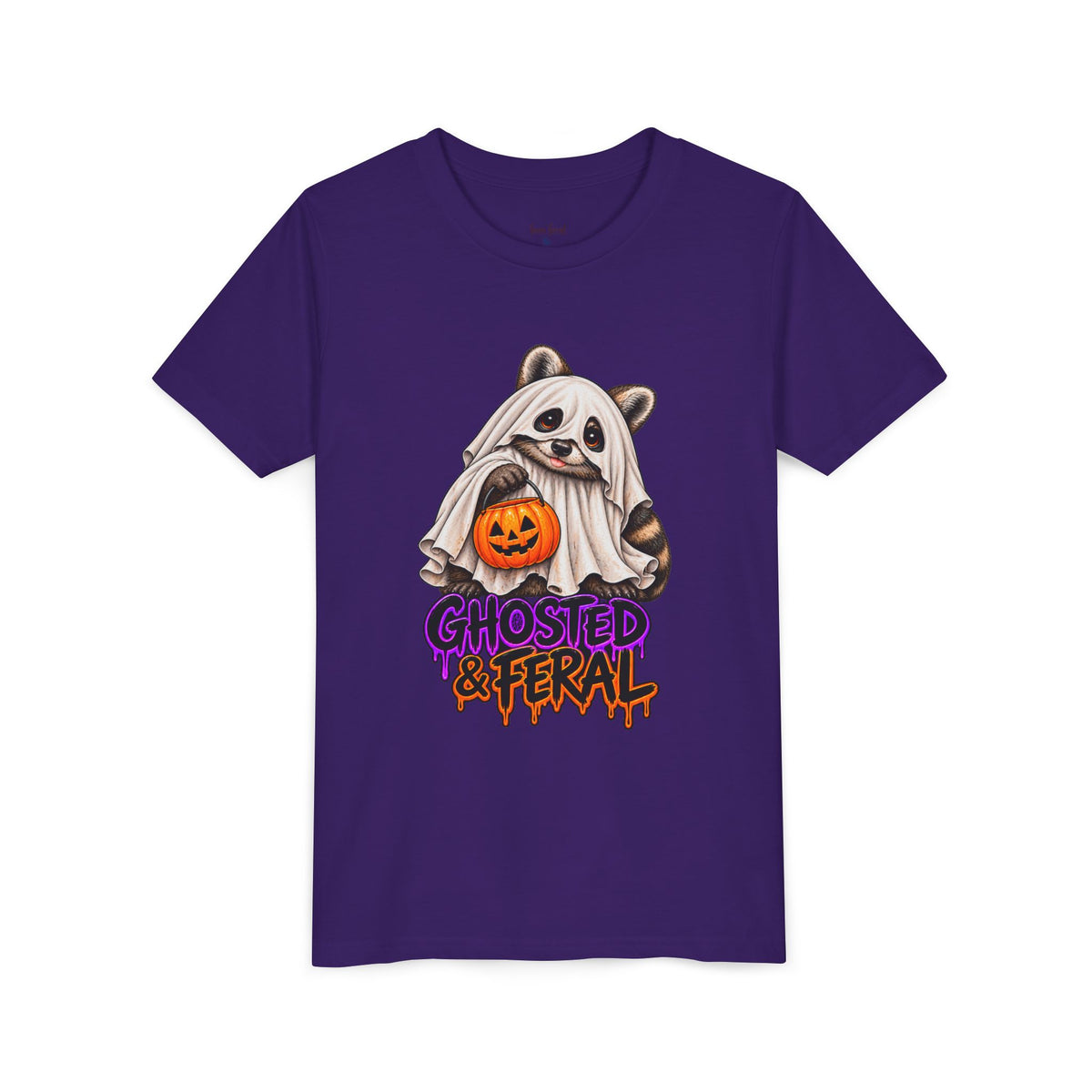 Ghosted Youth Tee — Raccoon Kids Tshirt