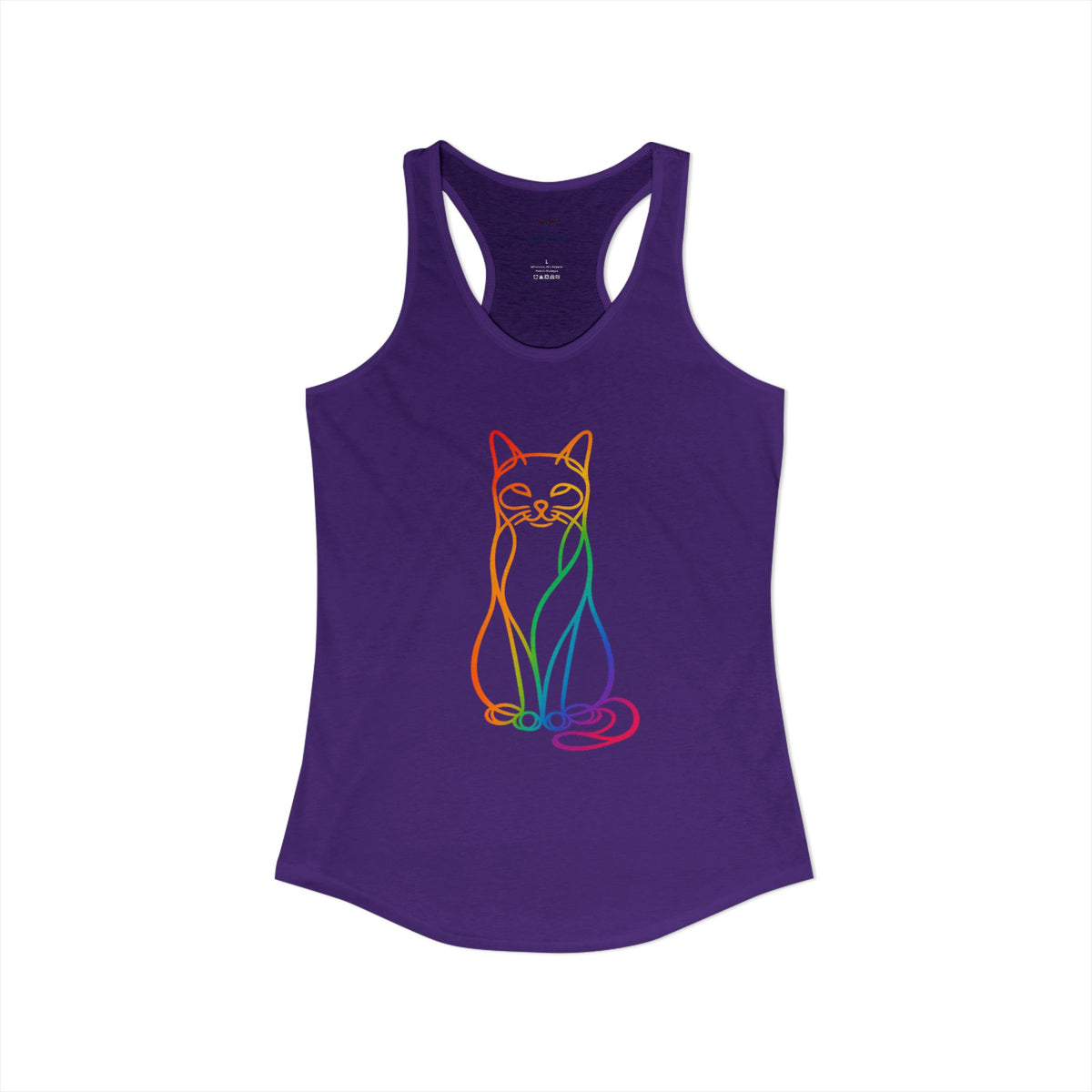 Rainbow Cat Racerback Tank