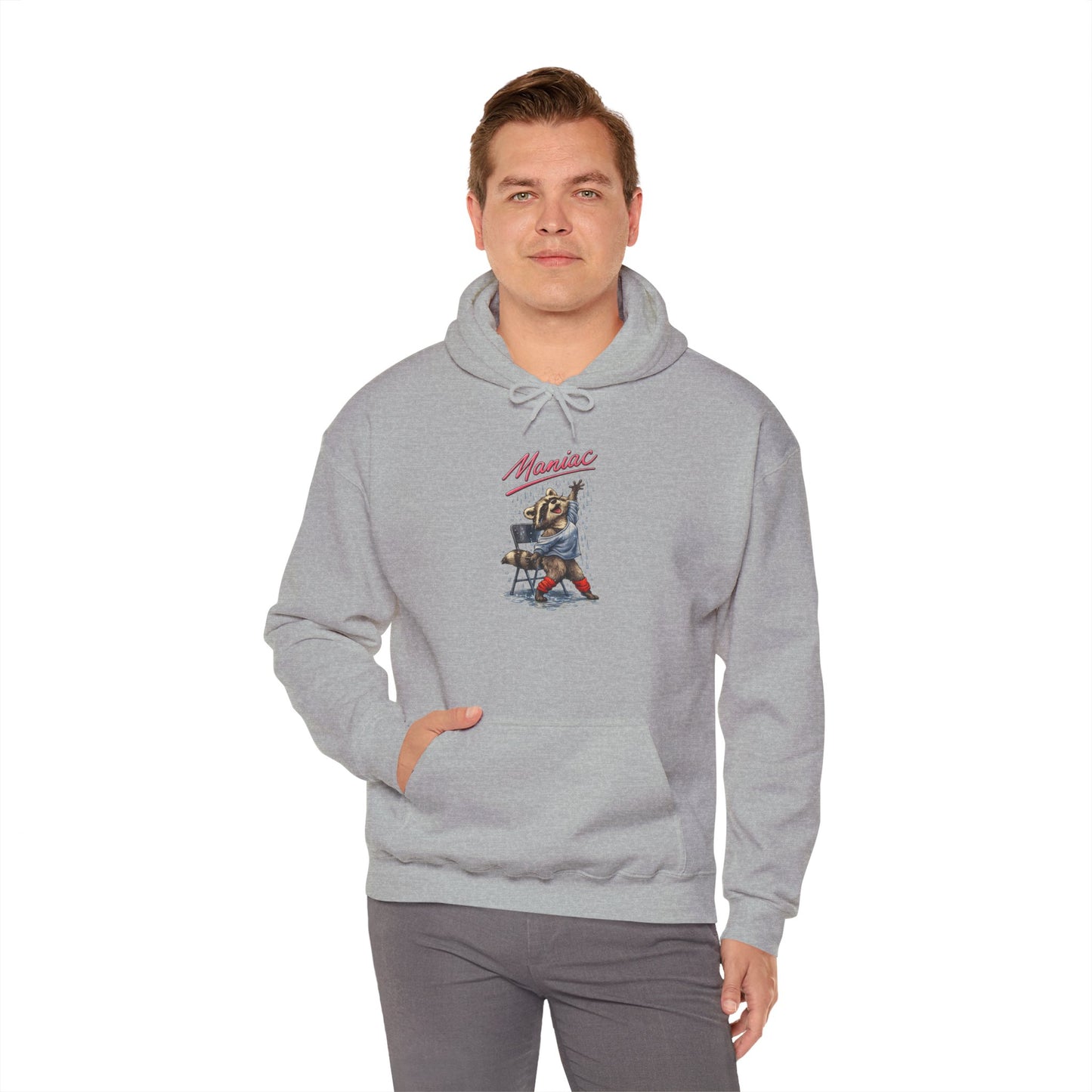 Dancing Raccoon "Maniac" Hooded Sweatshirt