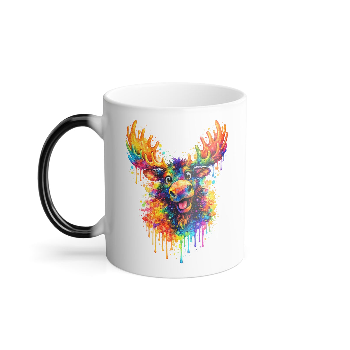 Watercolor Moose Color-Changing Mug  11 oz