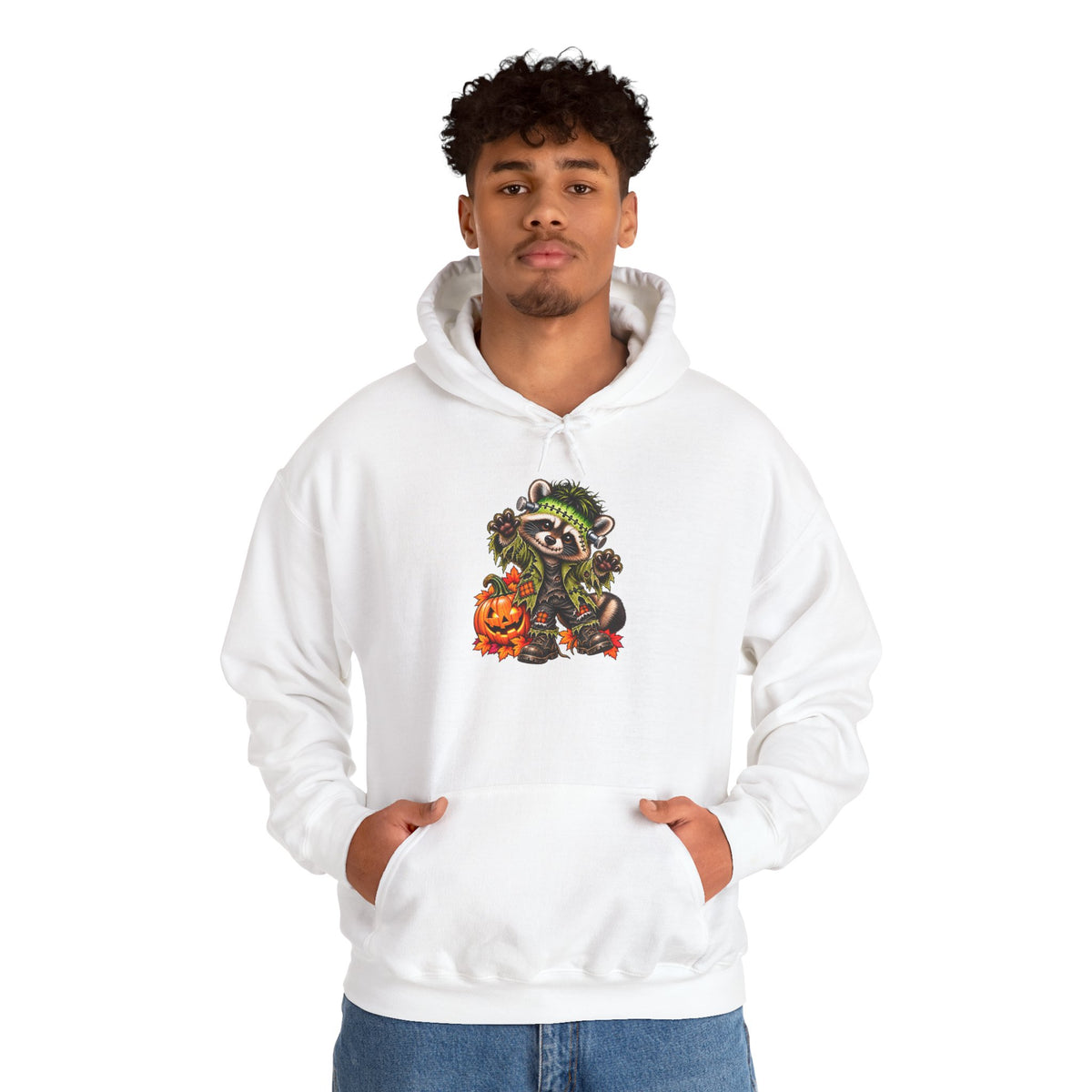Frankenstein Raccoon Halloween Hooded Sweatshirt