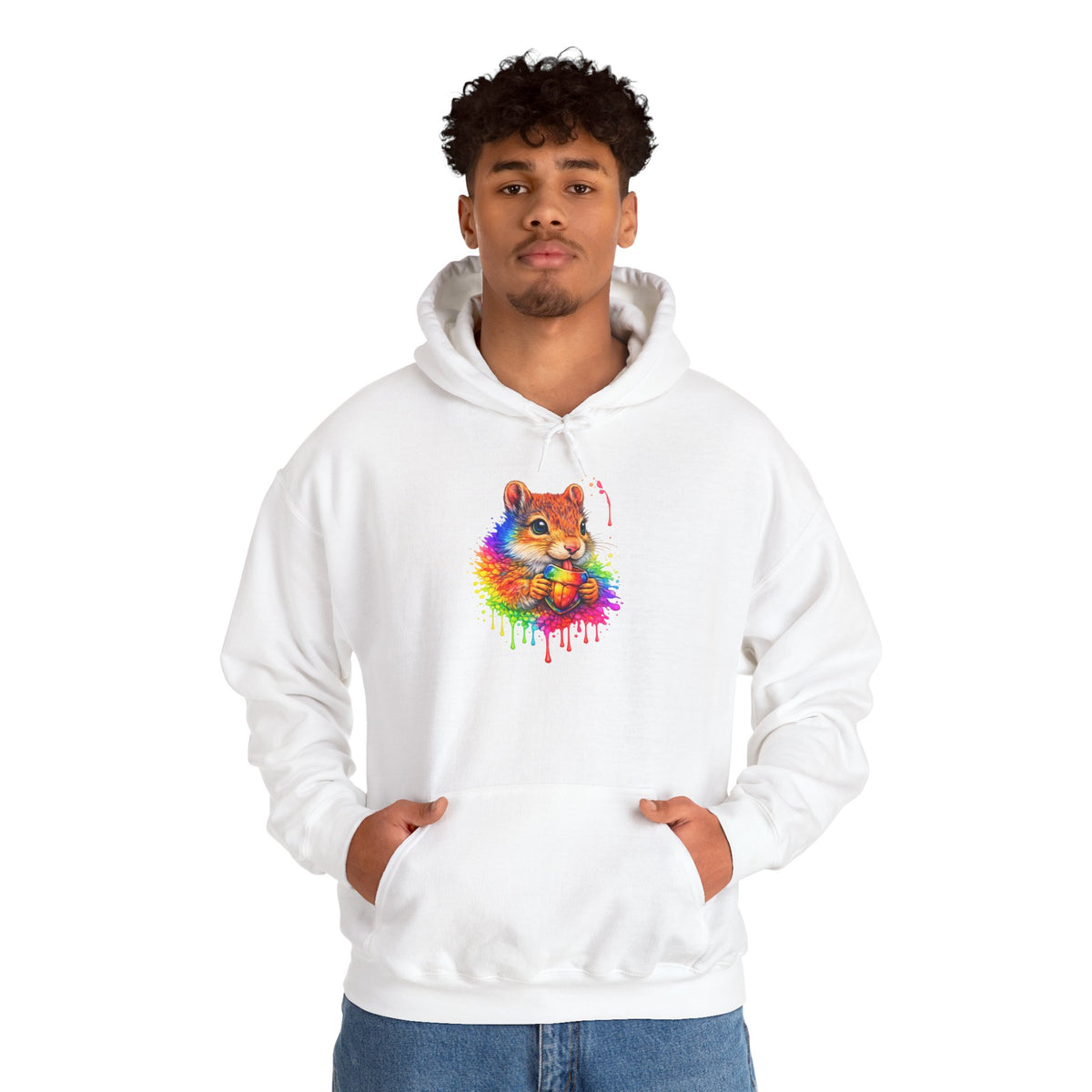 Watercolor Squirrel Hooded Sweatshirt