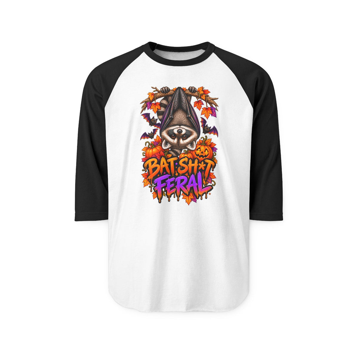 Batty Raccoon Raglan Baseball Shirt