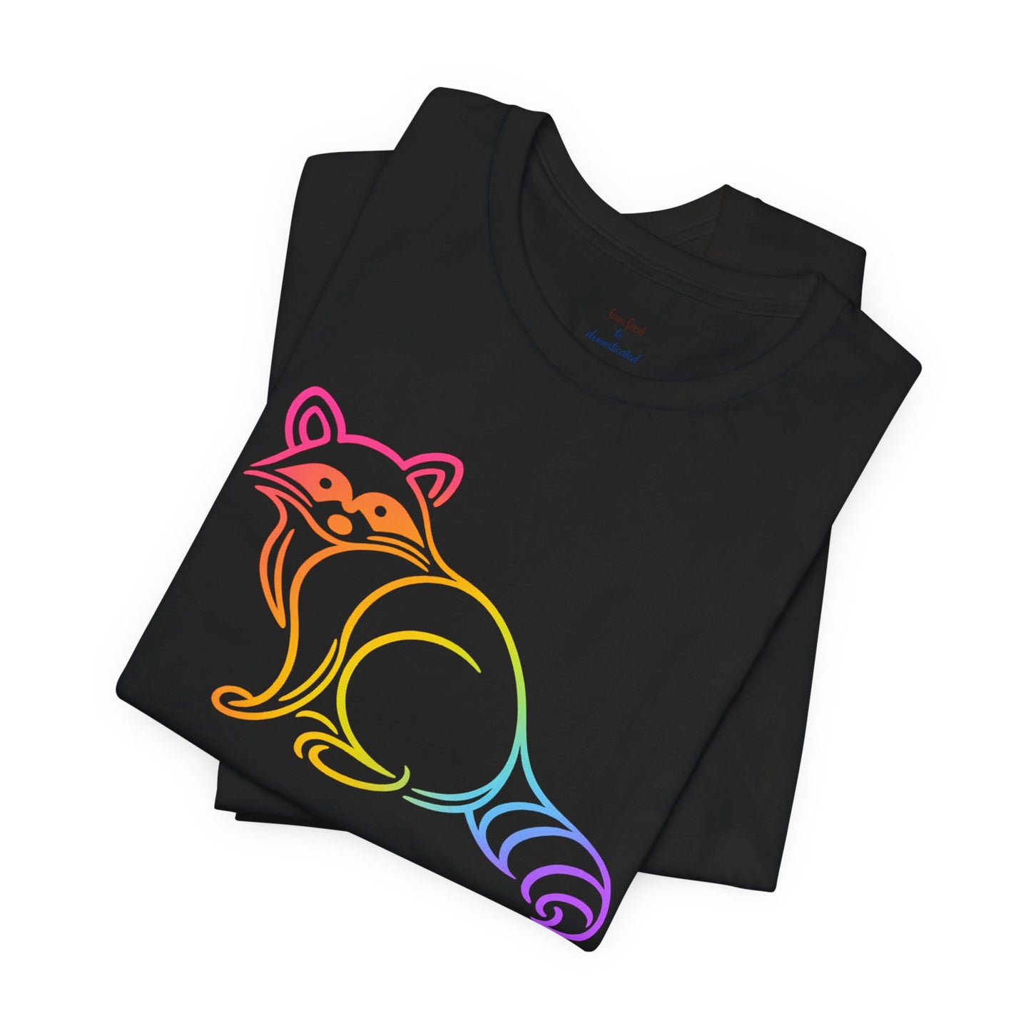 Rascal Raccoon Tee — Minimal Line Raccoon Scenic Graphic T-Shirt