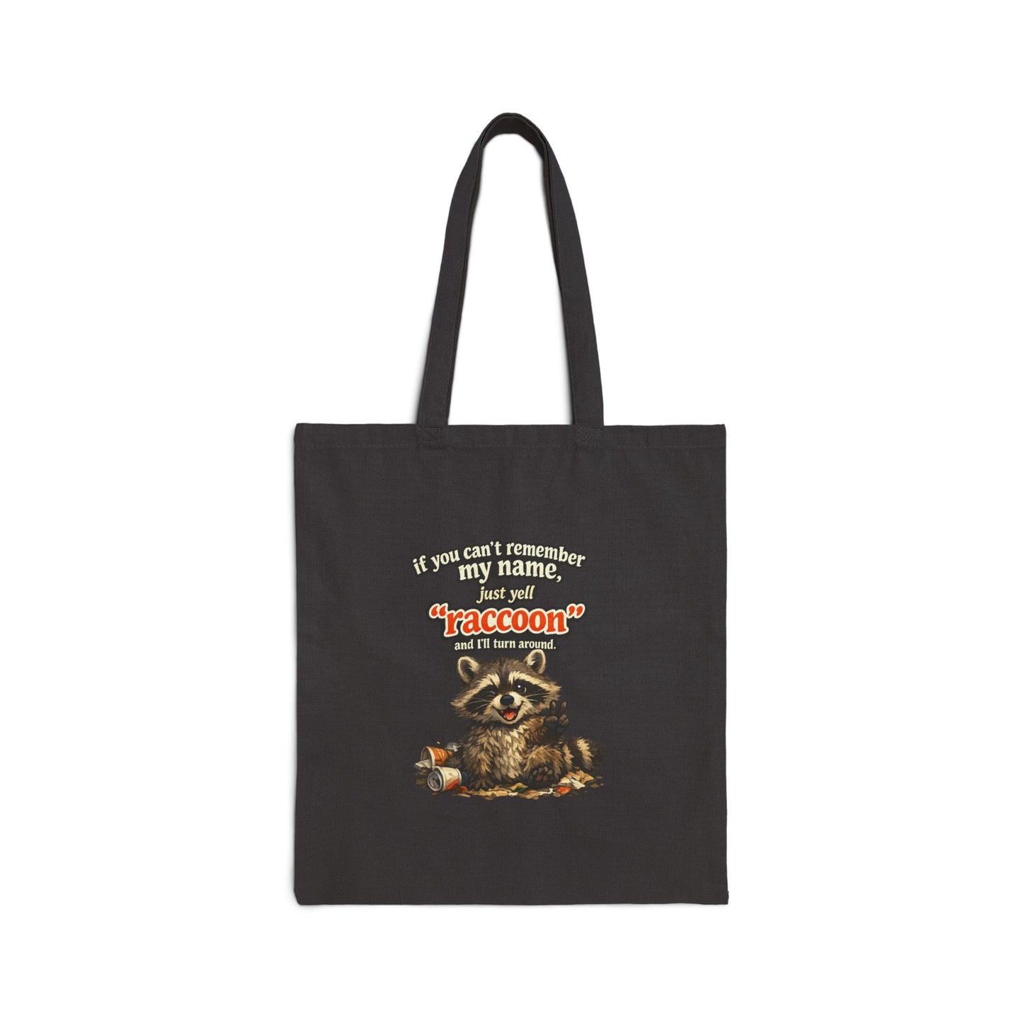 Yell Raccoon Canvas Tote Bag