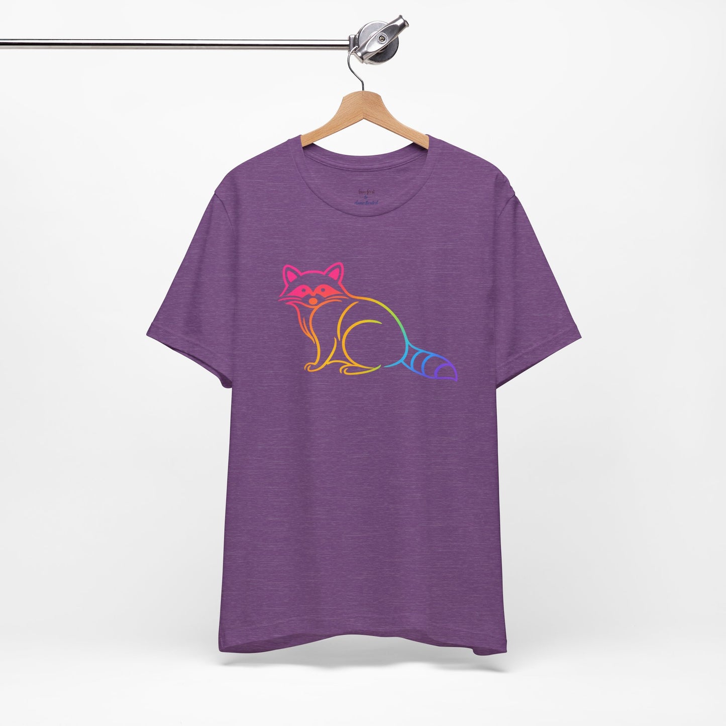 Raccoon Tee — Minimal Line Raccoon Scenic Graphic T-Shirt