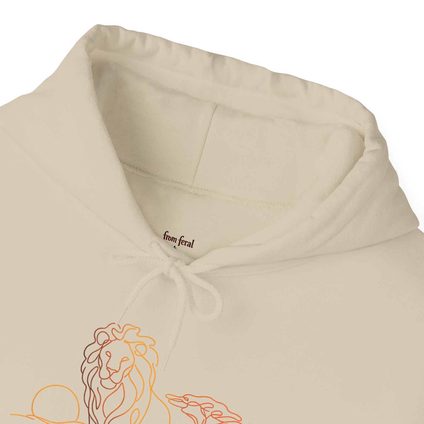 Lion Line Art Hoodie — Minimal Safari Sweatshirt