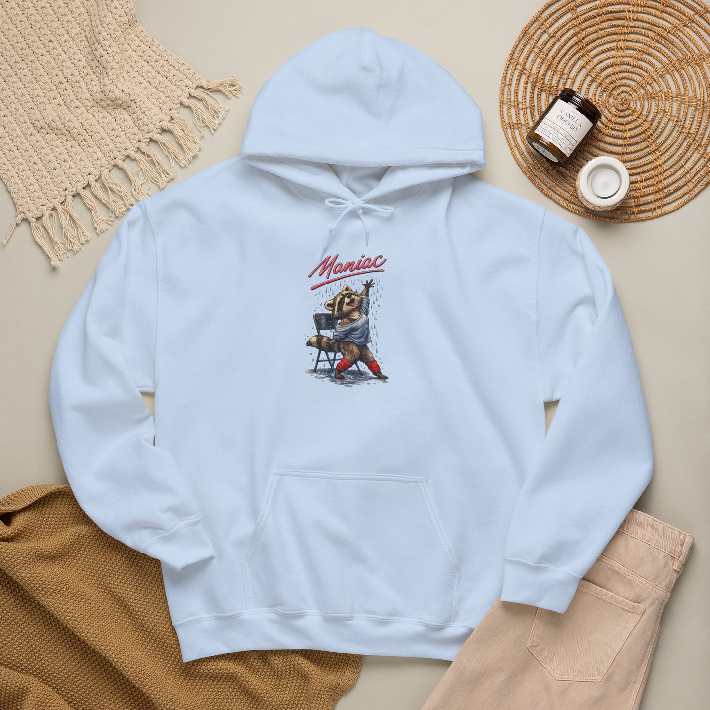Dancing Raccoon "Maniac" Hooded Sweatshirt
