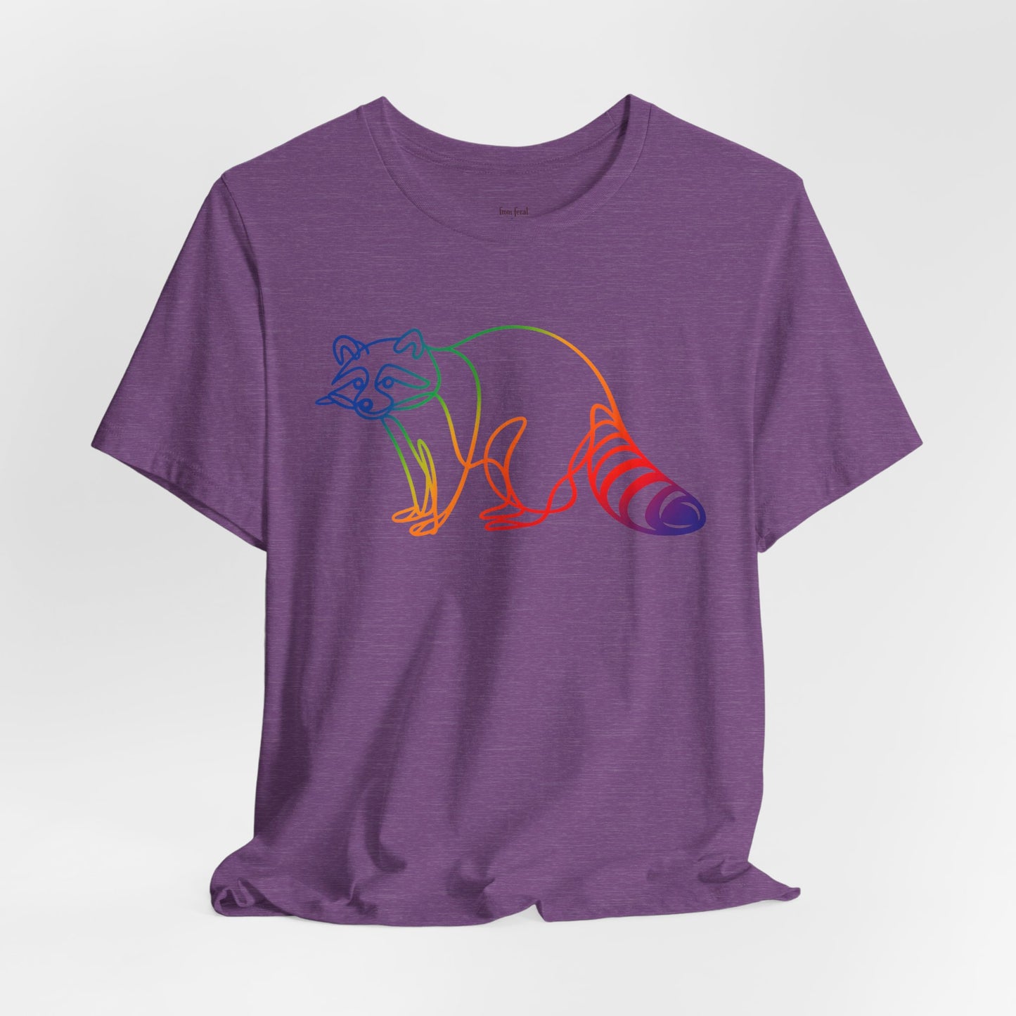 Raccoon Tee — Minimal Line Raccoon Scenic Graphic T-Shirt