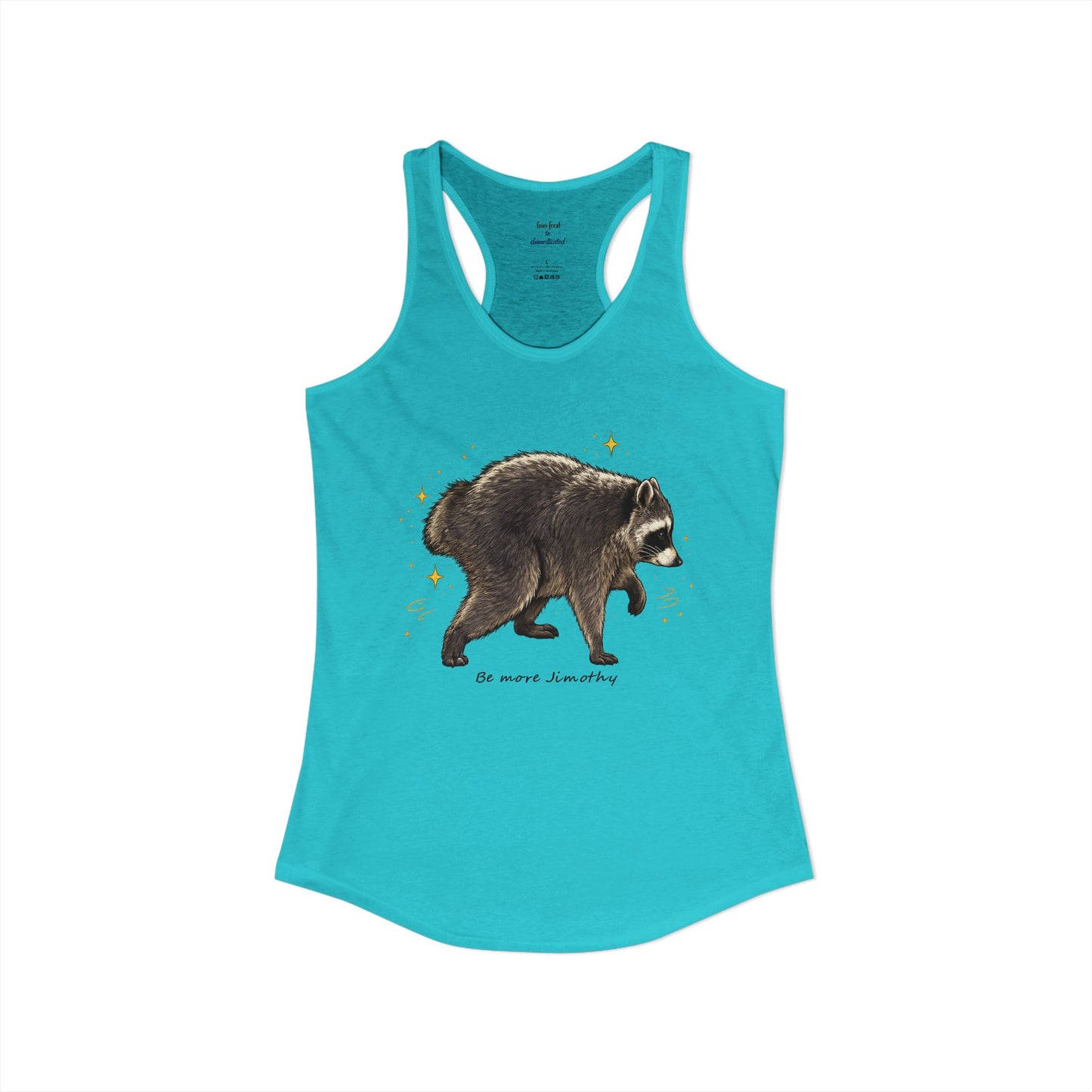 Jimothy The Raccoon Racerback Tank