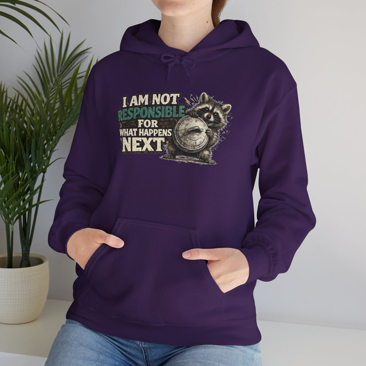Not Responsible Raccoon Hooded Sweatshirt