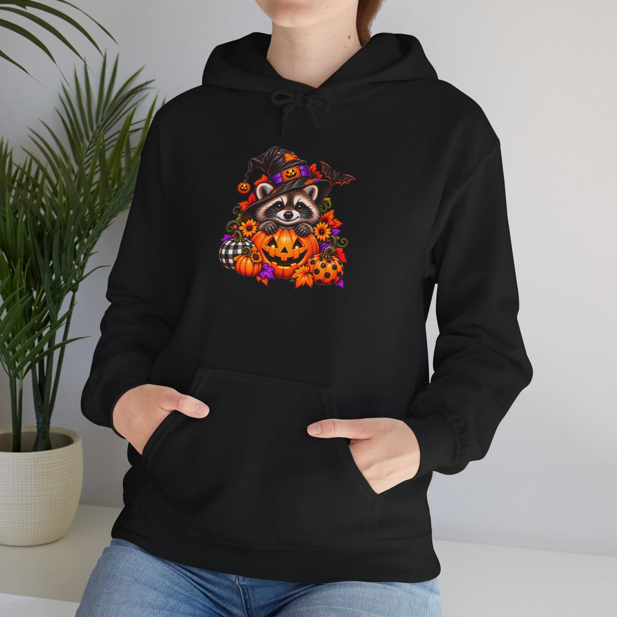 Halloween Raccoon Hooded Sweatshirt