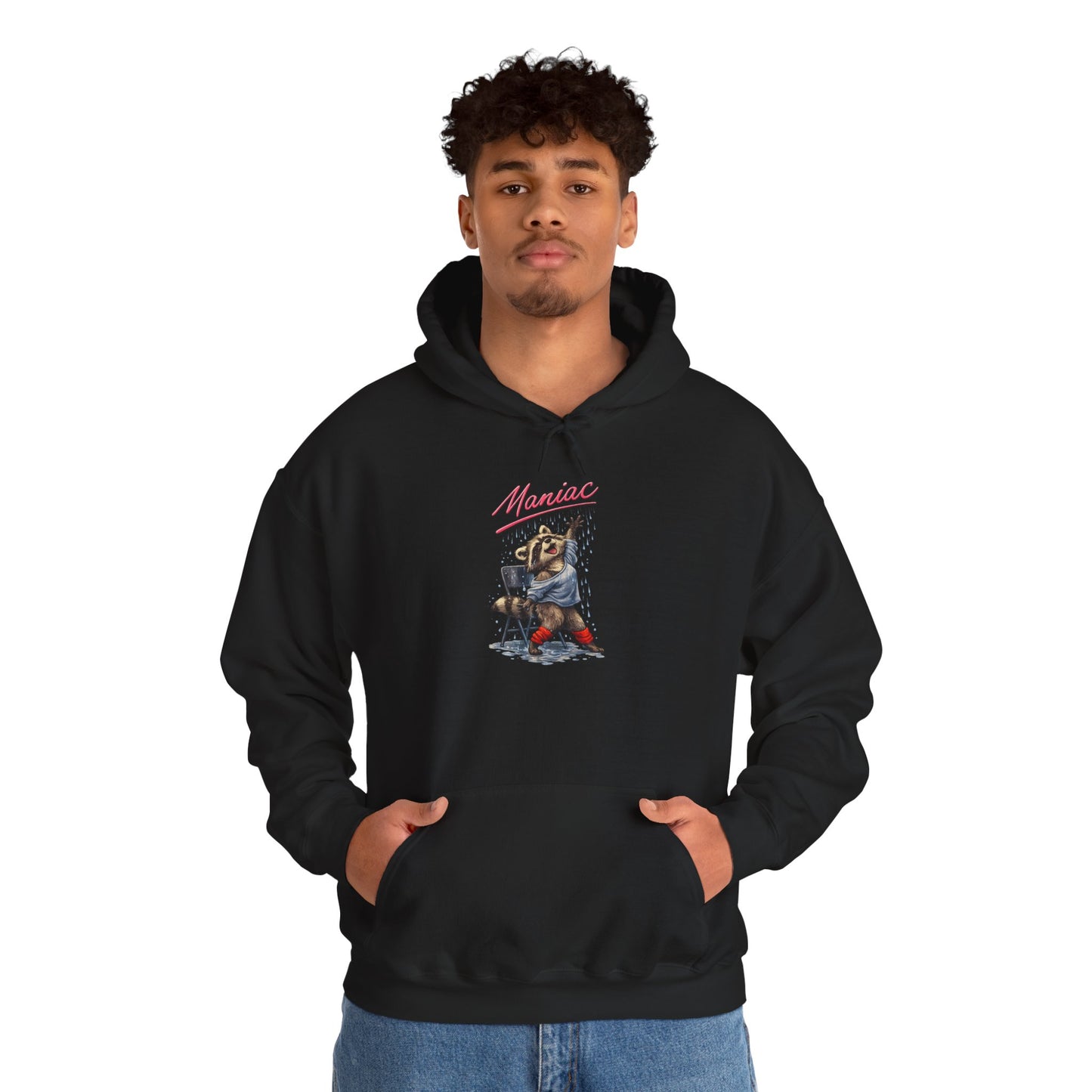 Dancing Raccoon "Maniac" Hooded Sweatshirt