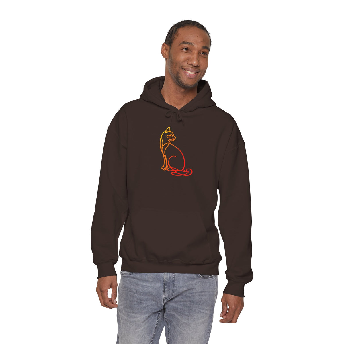 Sunrise Cat Hooded Sweatshirt