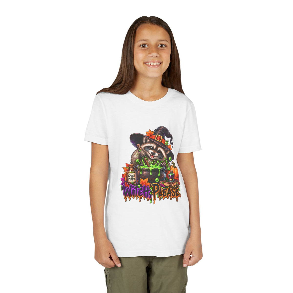 Witch, Please. Youth Tee — Raccoon Kids Tshirt
