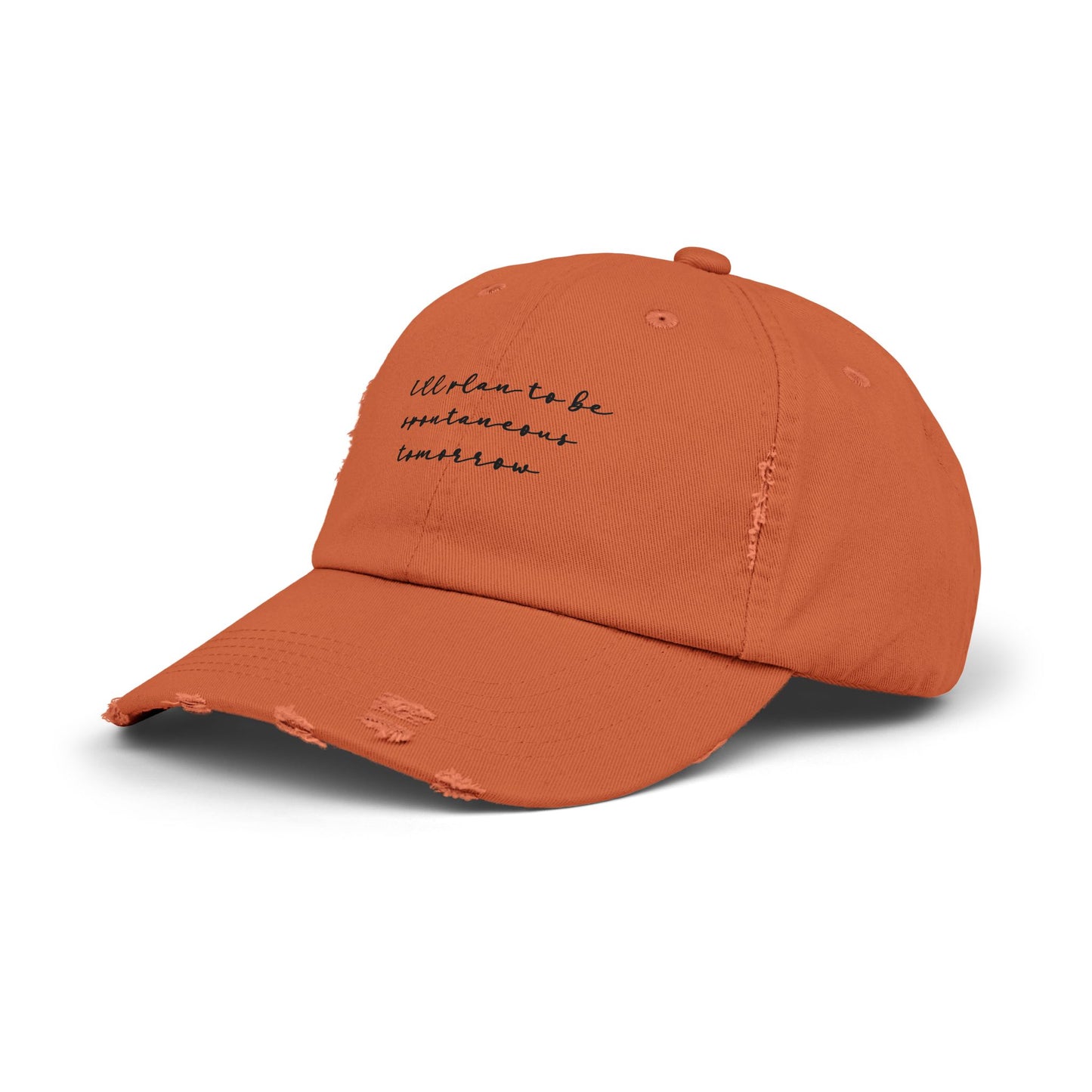 "Spontaneous" Distressed Cap —  Funny Truth Hat