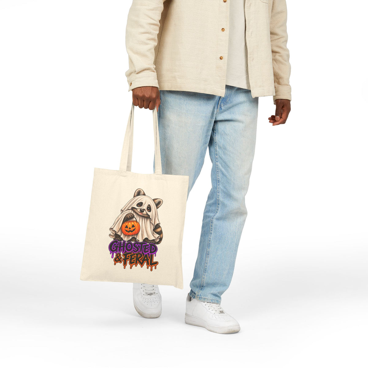 Ghosted Raccoon Tote Bag