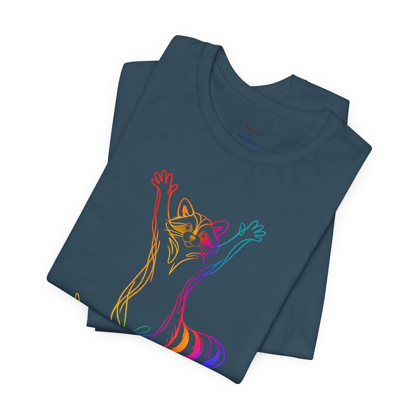Raccoon Tee — Minimal Line Raccoon Scenic Graphic T-Shirt