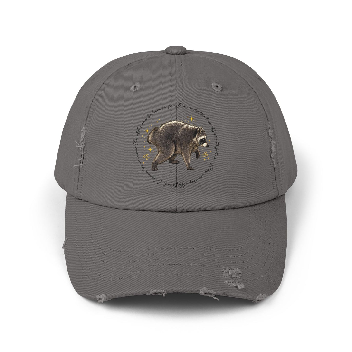 Jimothy The Raccoon Distressed Cap —  Inspirational, Viral Sensation